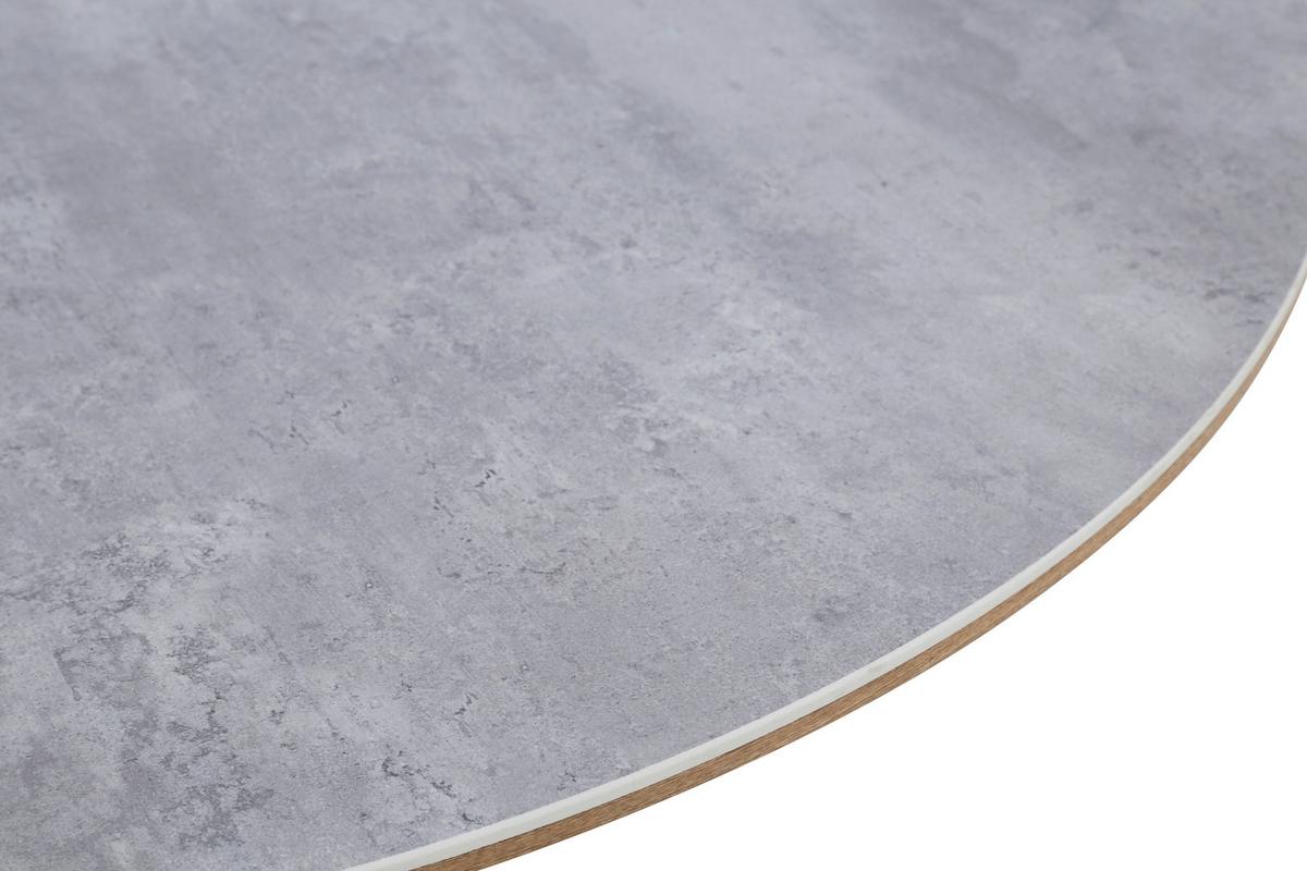 Esstisch Aiden Keramikplatte Grau, B: 120 cm - Eichefarben/Grau, MODERN, Holz/Keramik (120/75/120cm) - MID.YOU