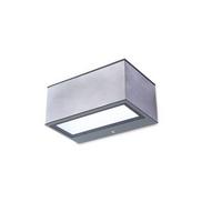 Außenleuchte Gemini 10,5 W Aluminiumguss Wandmontage - Edelstahlfarben, Basics, Metall (6,5/14/8,9cm)