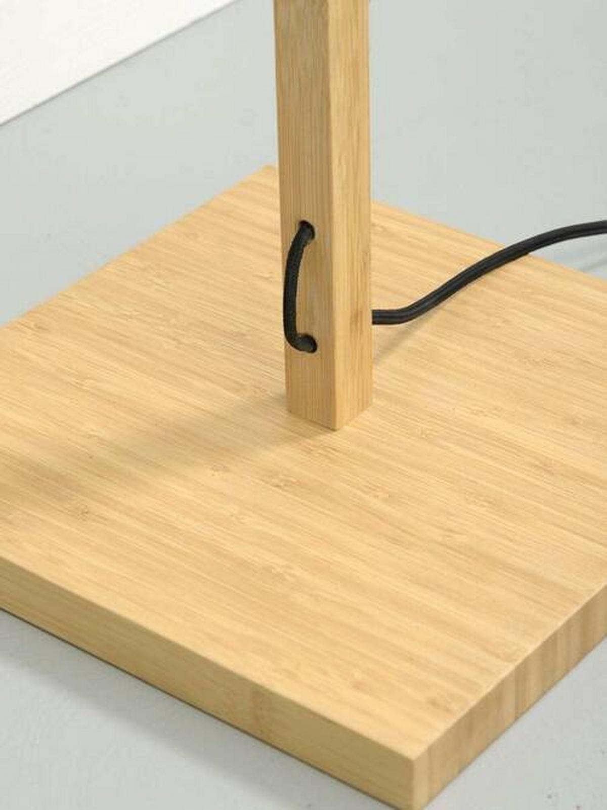 Stehleuchte Bhutan/Fs/Fj/N/1825/Bn - Schwarz/Naturfarben, Trend, Holz (20/135cm) - Good & Mojo