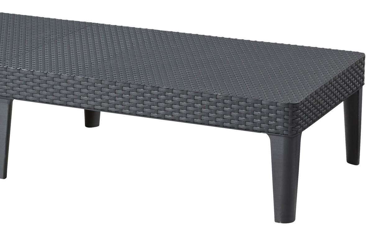 OPALOVACÍ LEHÁTKO JAIPUR - barvy grafitu, Moderní, plast (188/58.2/29cm)