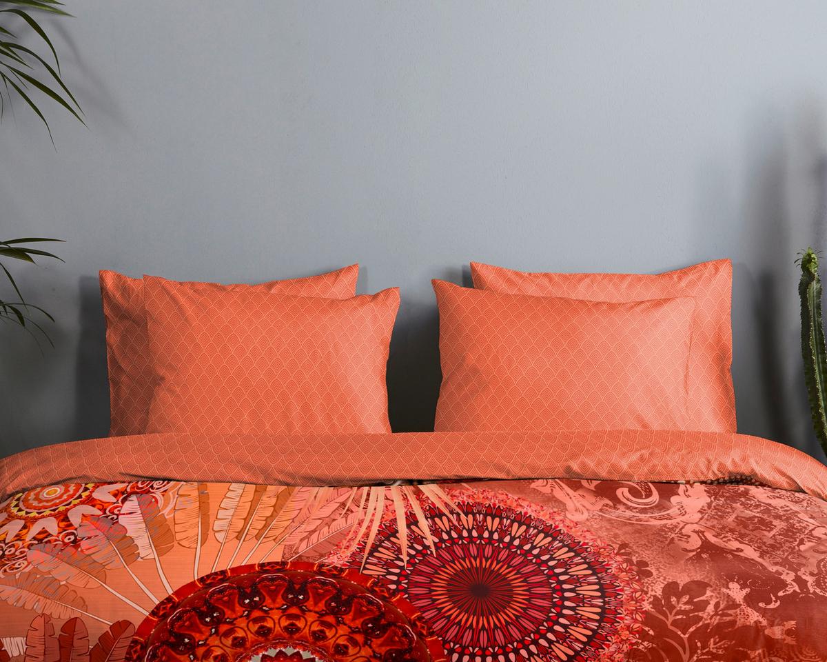 Bettwäsche Anakin Terracotta 140x200 cm - Terracotta, LIFESTYLE, Textil (140/200cm)