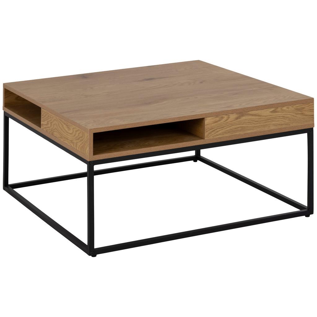 Couchtisch mit Ablagefach Willford Eiche Dekor/Schwarz