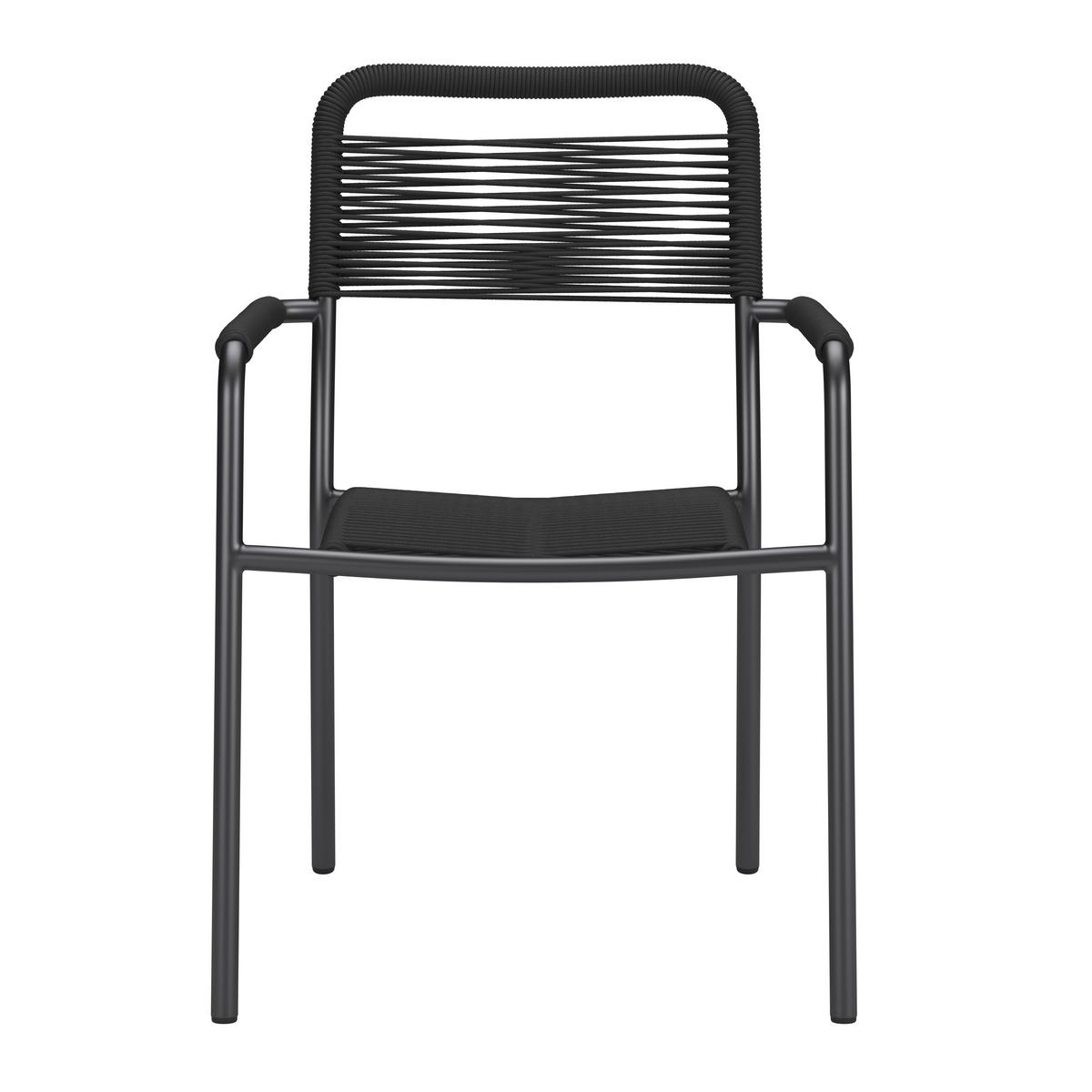 Gartensessel Nele - Dunkelgrau/Grau, MODERN, Textil/Metall (50/44/44cm) - Beldano