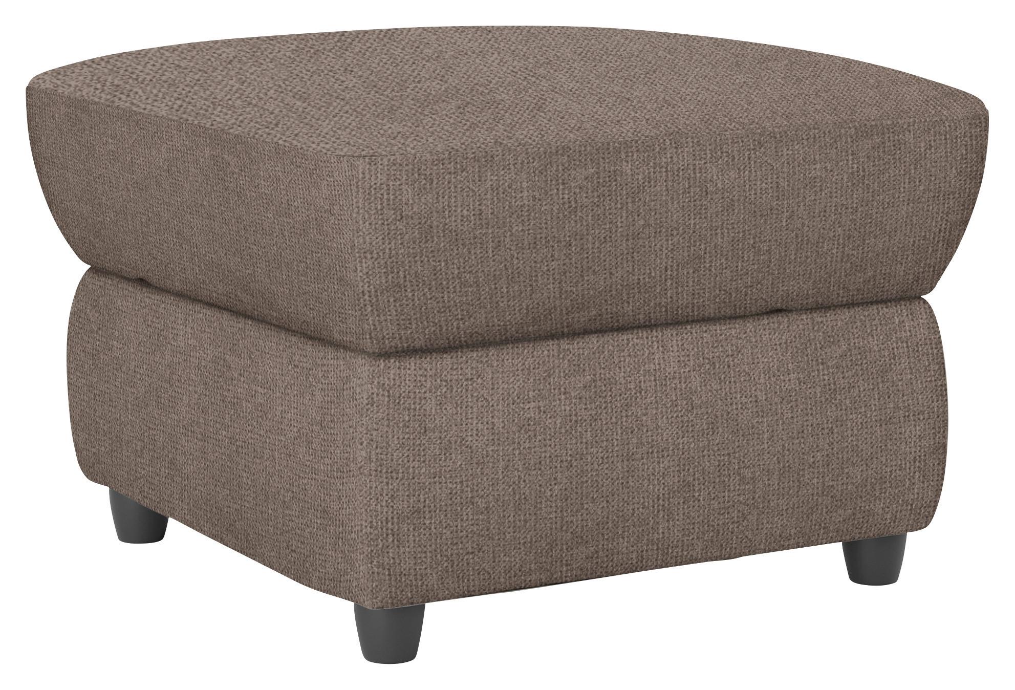 Polsterhocker Boston Taupe Chenille - Taupe/Schwarz, KONVENTIONELL, Textil (68/45/68cm) - Livetastic