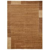 Wollteppich Luwasa - Braun, Basics, Textil (90/160cm) - Cazaris