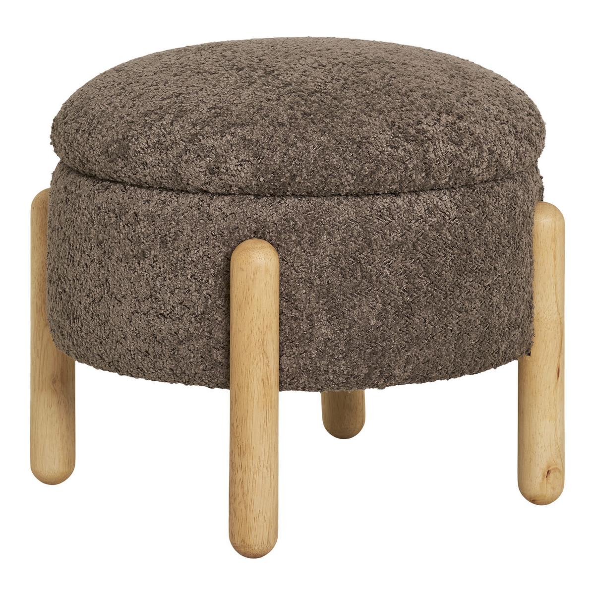 Hocker Medas Braun B: 45 cm - Braun, Design, Holz/Kunststoff (45/36/45cm)