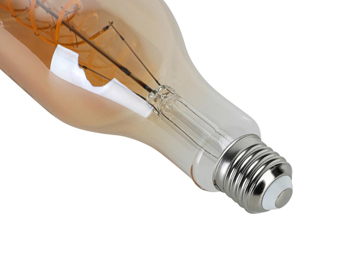 LED ŽÁROVKA FLASCHE - jantarové barvy, Romantický / Rustikální, kov/sklo (7,5/27,5cm) - Mömax