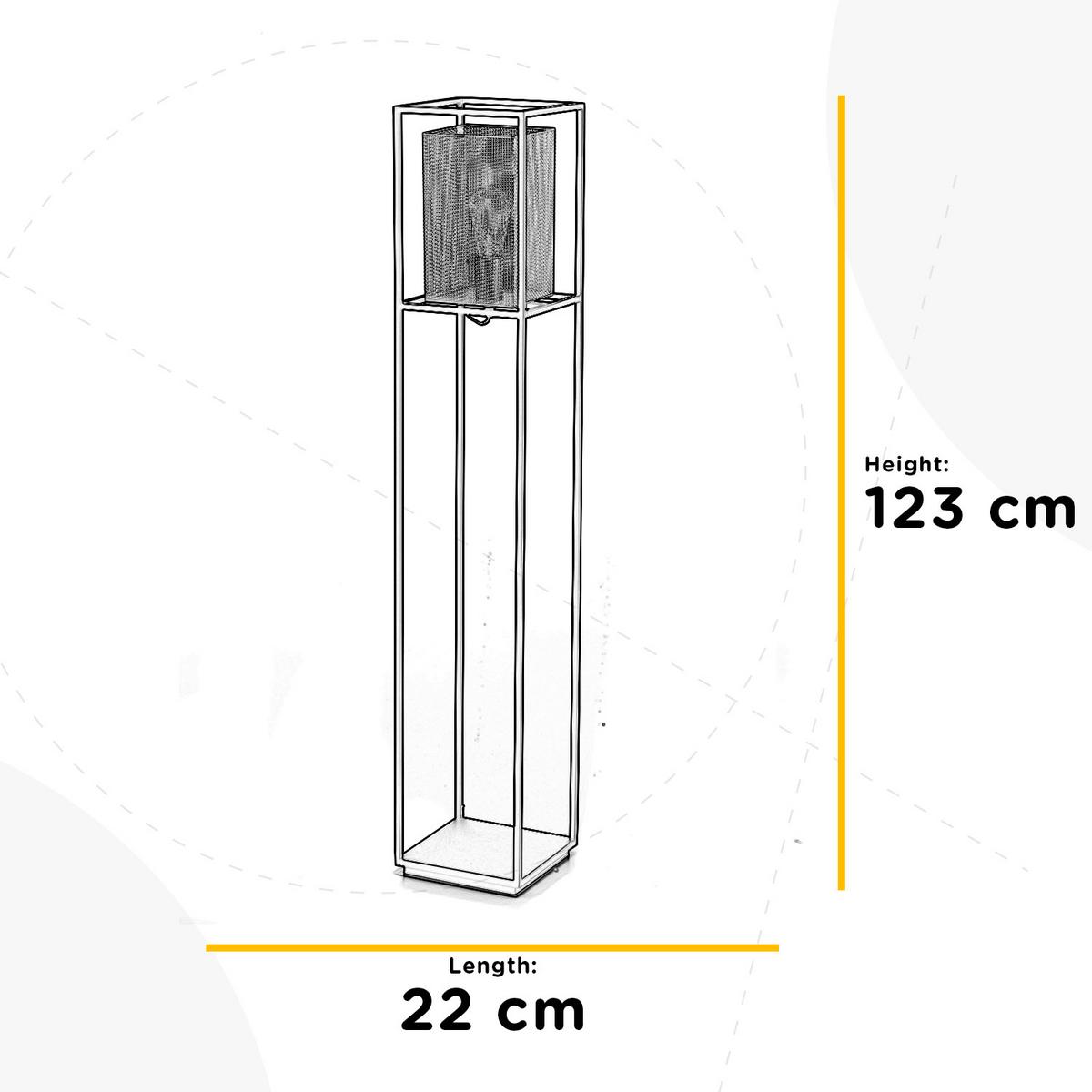Stehleuchte 4980/pt - Goldfarben/Schwarz, Design, Metall (22/22/123cm)