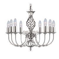 Hängeleuchte 4489-8 - Silberfarben, Design, Metall (62/62/44cm)