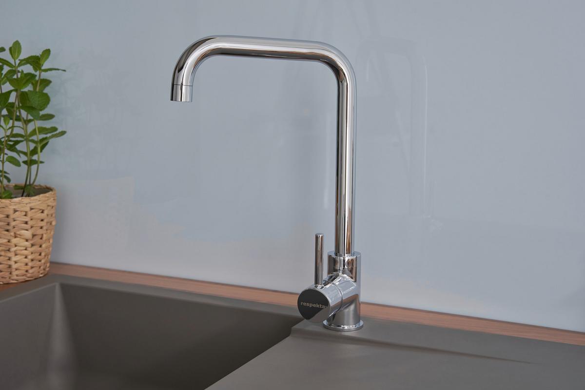 Spüle Respekta Denver Kunststein Bxt: 78x43,5 cm - Grau, Trend, Glas/Kunststoff (78/17/43,5cm) - Respekta