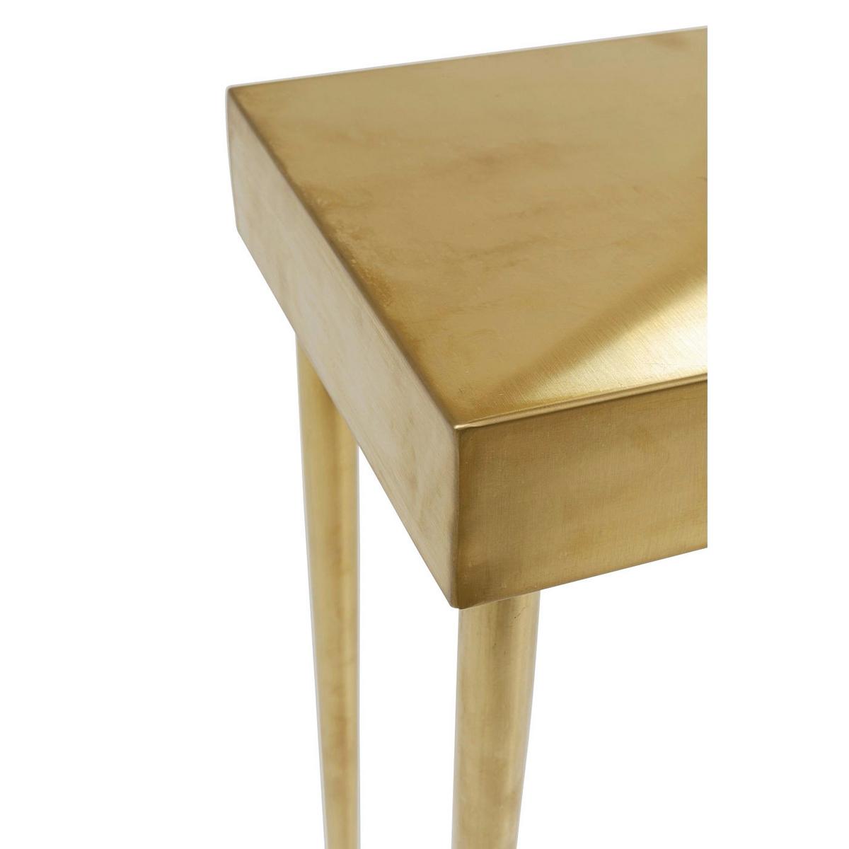 Schminktisch Curve -Trend- - Messingfarben/Goldfarben, Trend, Glas/Metall (70/32/153cm) - Kare-Design