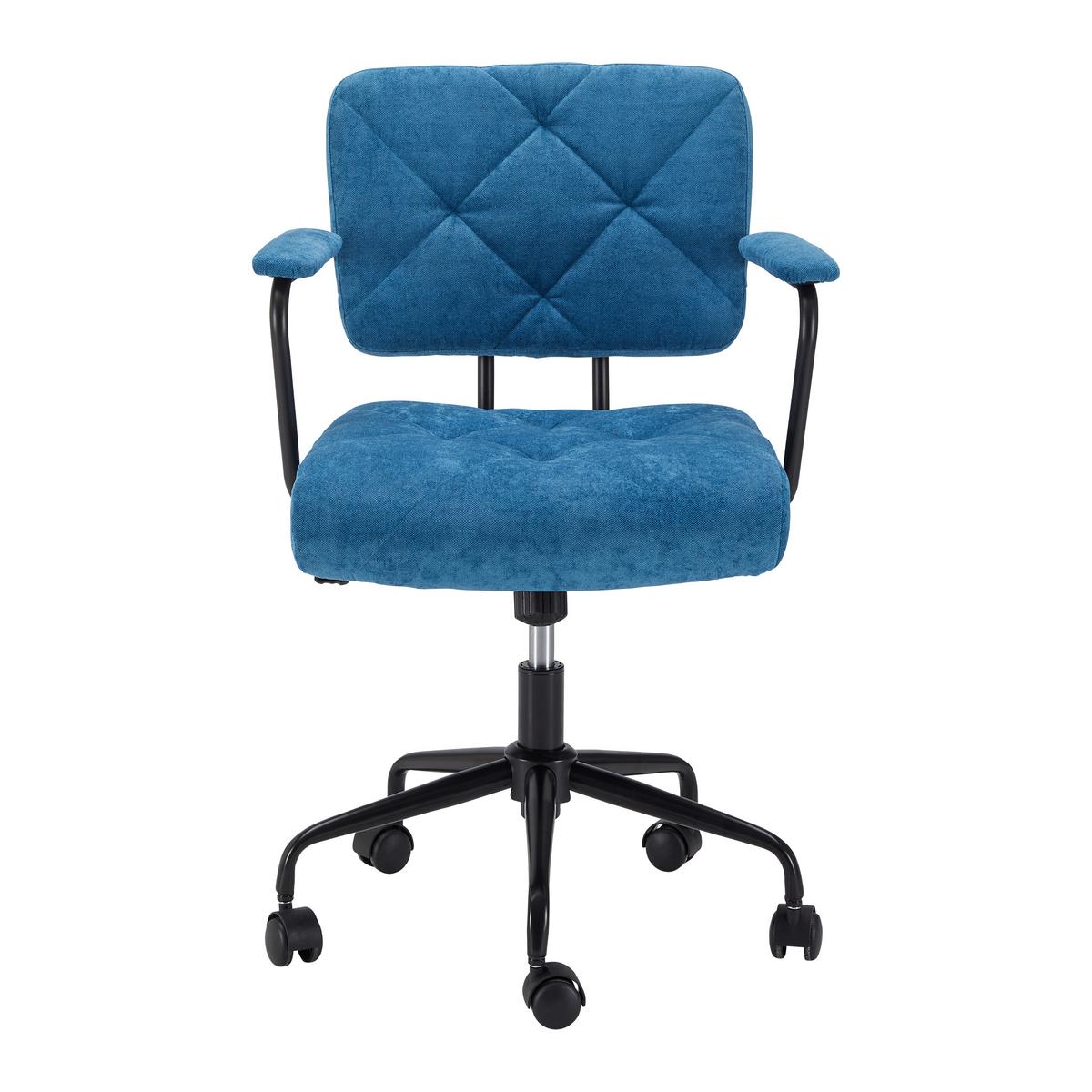 Otočná židle DEA modrá - modrá/černá, Moderní, kov/dřevo (61/84-90/63cm) - P & B