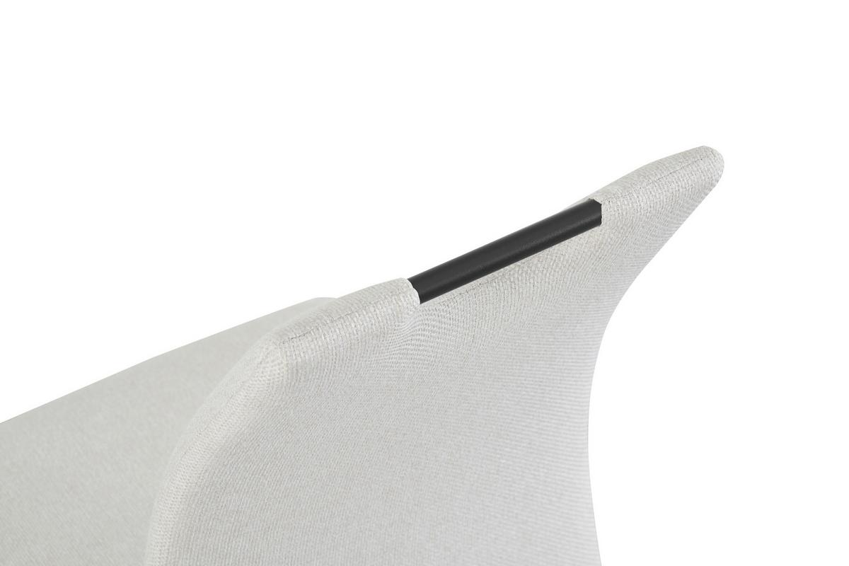 Schwingstuhl-Set Hannah Creme B: 43 cm - Creme/Schwarz, MODERN, Textil/Metall (43/98/59cm) - MID.YOU