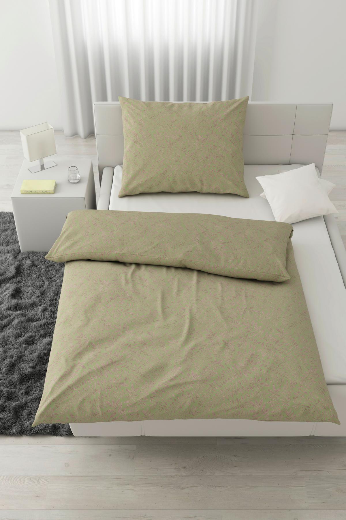 Povlečení Lorita, 70/90 140/200cm - zelená, textil (140/200cm) - Modern Living