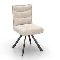 Otoční židle béžová - bílá/tmavě šedá, Moderní, kov/dřevo (49/91/64cm) - Bessagi Home