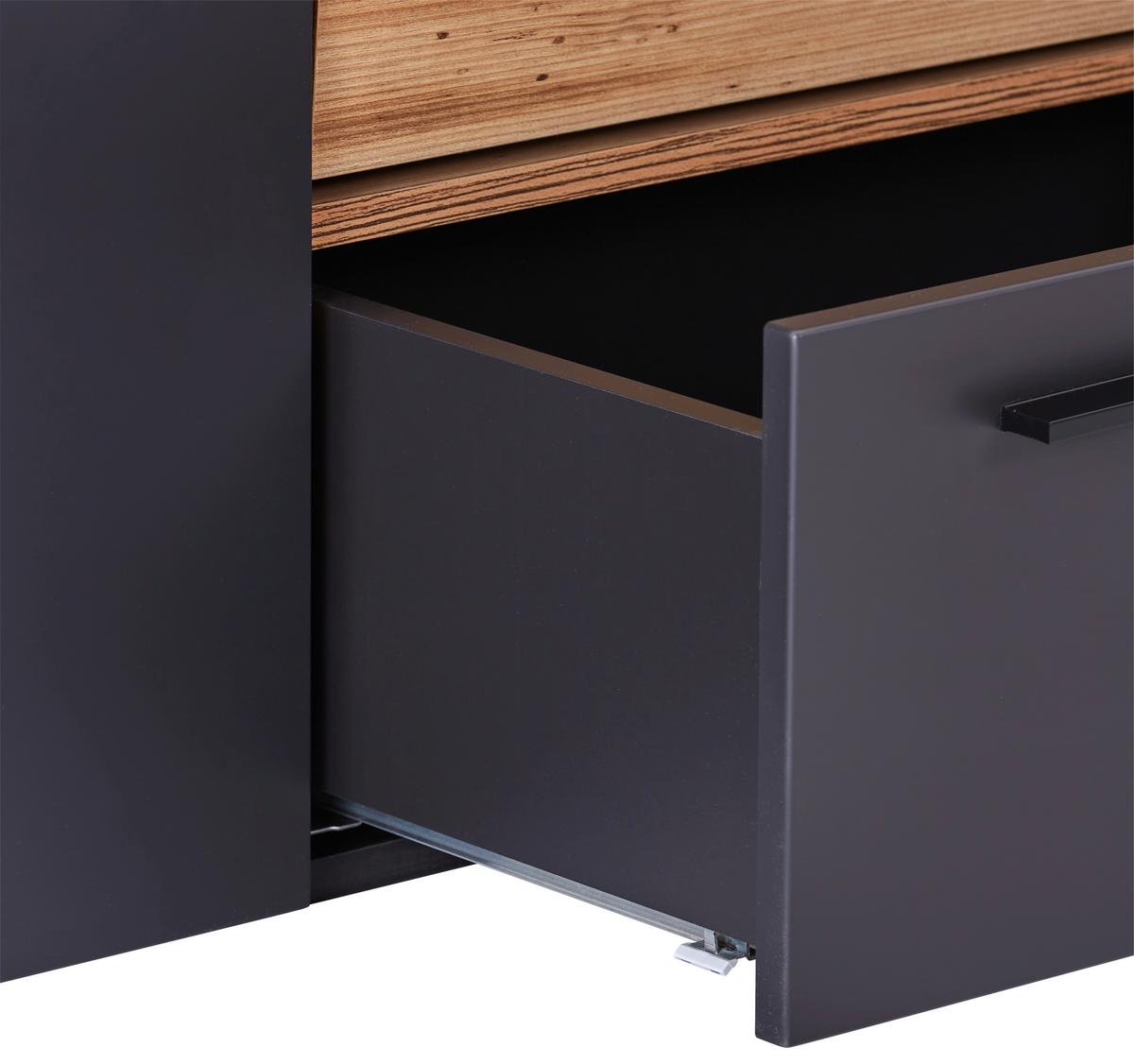 KOMODA POD TELEVIZI HENRY - Moderní, kompozitní dřevo/plast (220/75/47cm)