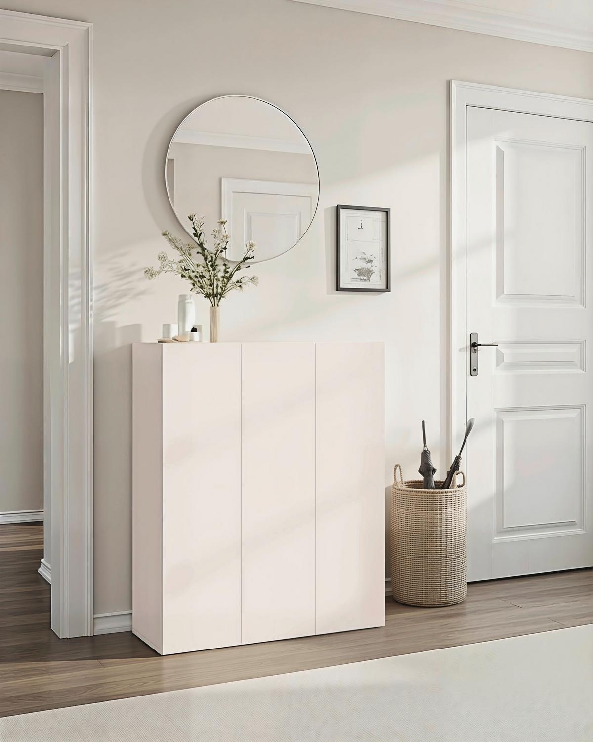 Schuhschrank Rainbow Eichefarben/kaschmir B: 94 Cm - Kaschmir/Eichefarben, Design, Holzwerkstoff (94/114/35cm) - MID.YOU