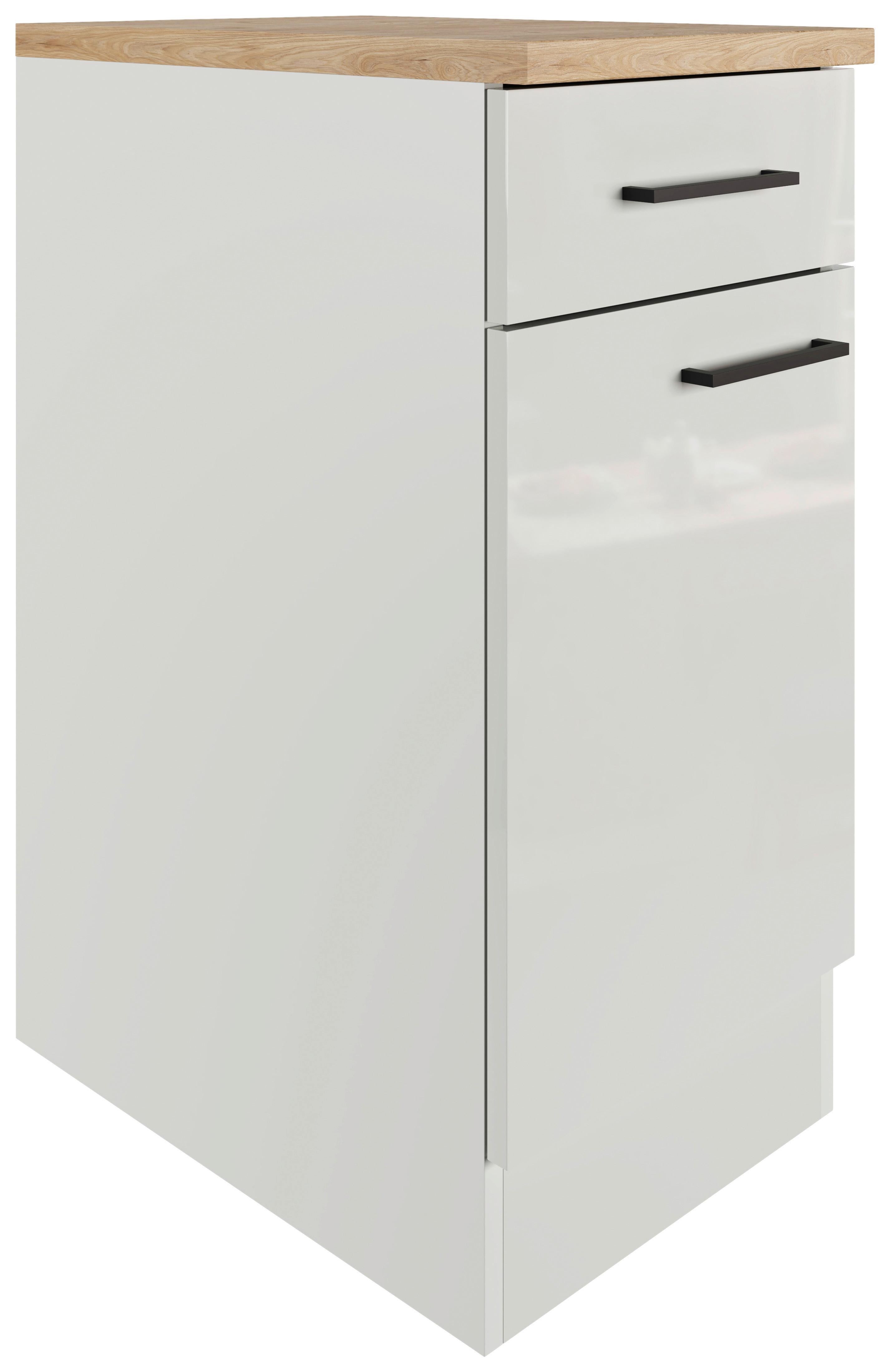 Spodná kuchynská skrinka LEVI - čierna/sivá, Modern, kov/kompozitné drevo (40/86/60cm) - FlexWell