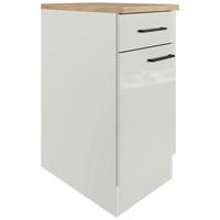 Spodná kuchynská skrinka LEVI - čierna/sivá, Modern, kov/kompozitné drevo (40/86/60cm) - FlexWell