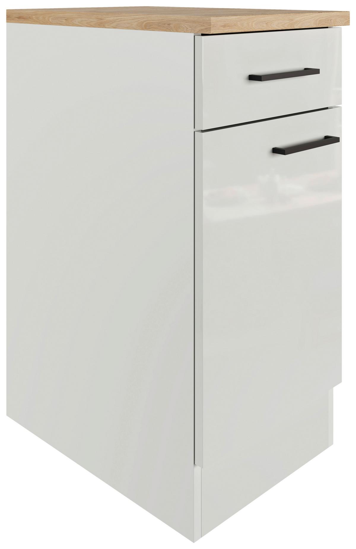 Spodná kuchynská skrinka LEVI - čierna/sivá, Modern, kov/kompozitné drevo (40/86/60cm) - FlexWell