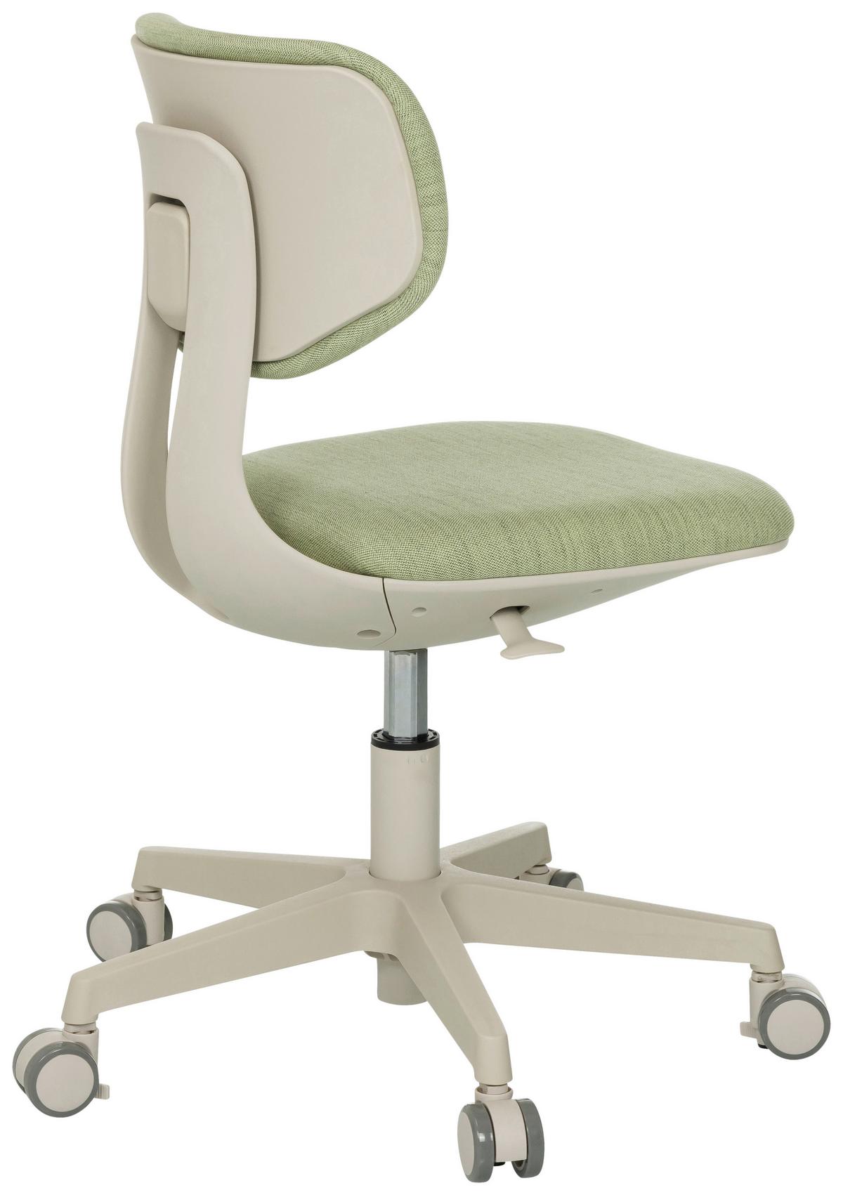 Jugenddrehstuhl Kiddy Classic Grün B: 52 cm - Creme/Grün, MODERN, Kunststoff/Textil (52/70 - 79/52cm) - MID.YOU