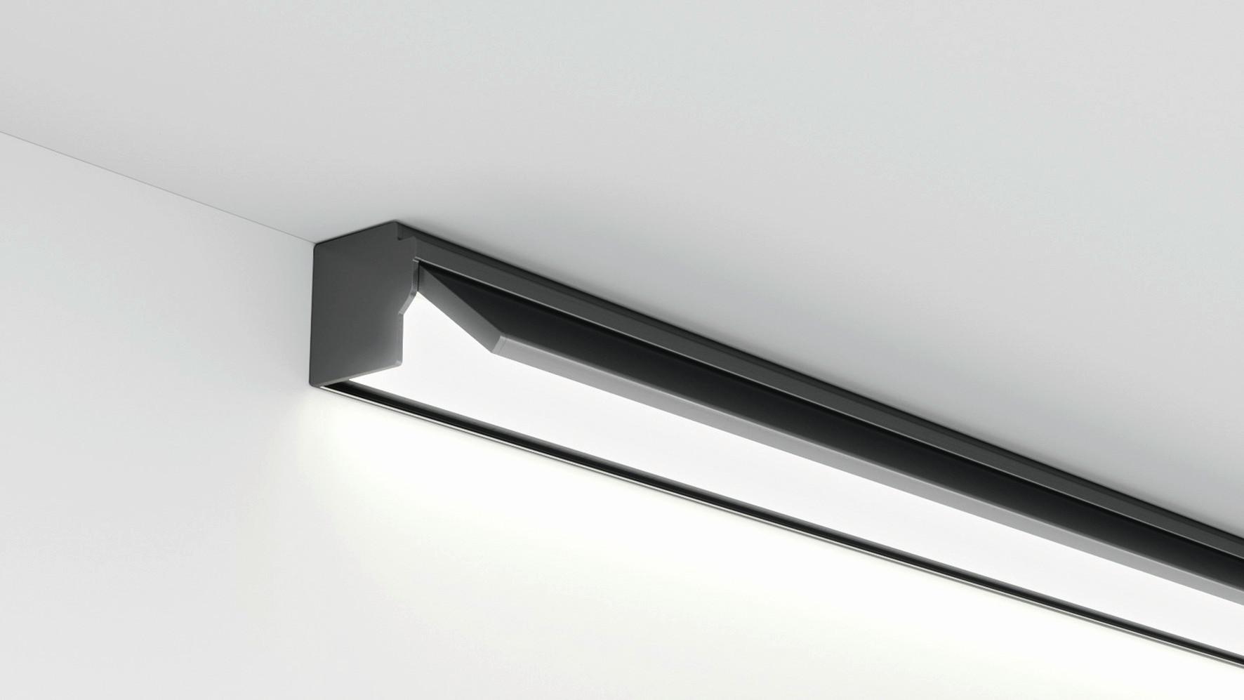 UNTERBAULEUCHTE KOS - Schwarz, MODERN, Metall (150/4,5/2,9cm)