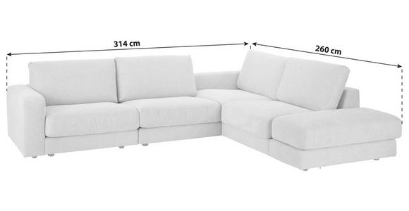 Ecksofa Vigo mit Rückenkissen Beige - Beige, MODERN, Textil (314/260cm) - Luca Bessoni