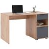 Schreibtisch Palermo 2 Weiß/salbeigrün, B: 120 Cm - Anthrazit/Eiche Artisan, Trend, Holzwerkstoff (120/73,5/60cm)