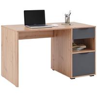 Schreibtisch Palermo 2 Weiß/salbeigrün, B: 120 Cm - Anthrazit/Eiche Artisan, Trend, Holzwerkstoff (120/73,5/60cm)