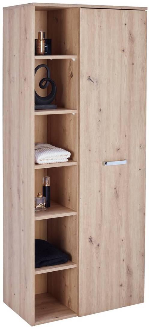 Badezimmer Hochschrank Fresh BxH 65/168,5 cm, Dekor Eiche - Eiche Artisan, KONVENTIONELL, Holzwerkstoff (65/168,5/38,5cm) - Ondega