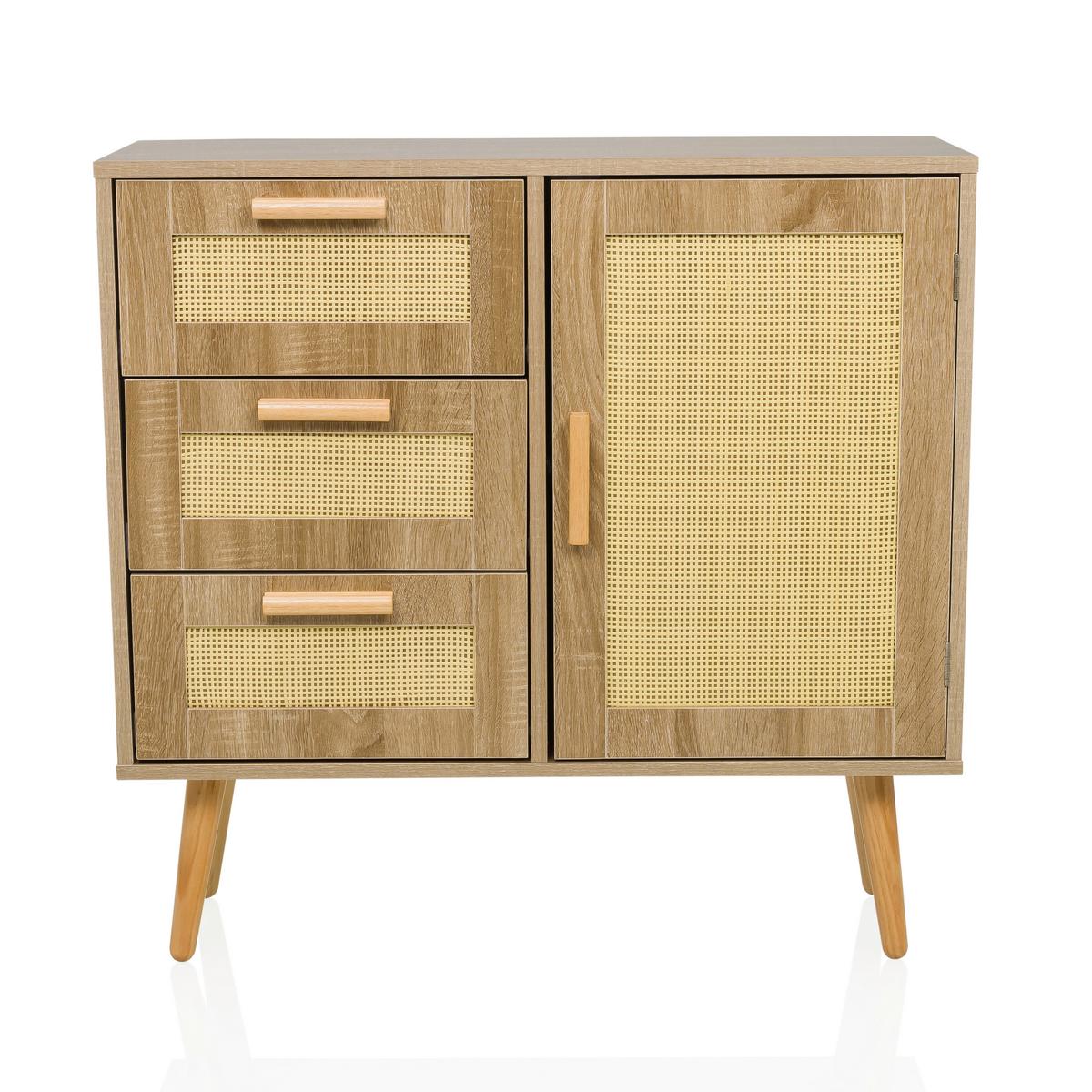 Sideboard Stryn Hellbraun B: 80 Cm - Hellbraun, MODERN, Holzwerkstoff (80/78/32,5cm) - MID.YOU