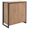 Kommode grifflos 80 cm Denver Eiche Dekor - Eichefarben/Anthrazit, KONVENTIONELL, Holzwerkstoff (80/88/40cm) - MID.YOU