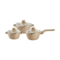 Sada hrnců MAGNUS - čiré/béžová, Moderní, kov/plast - Mömax