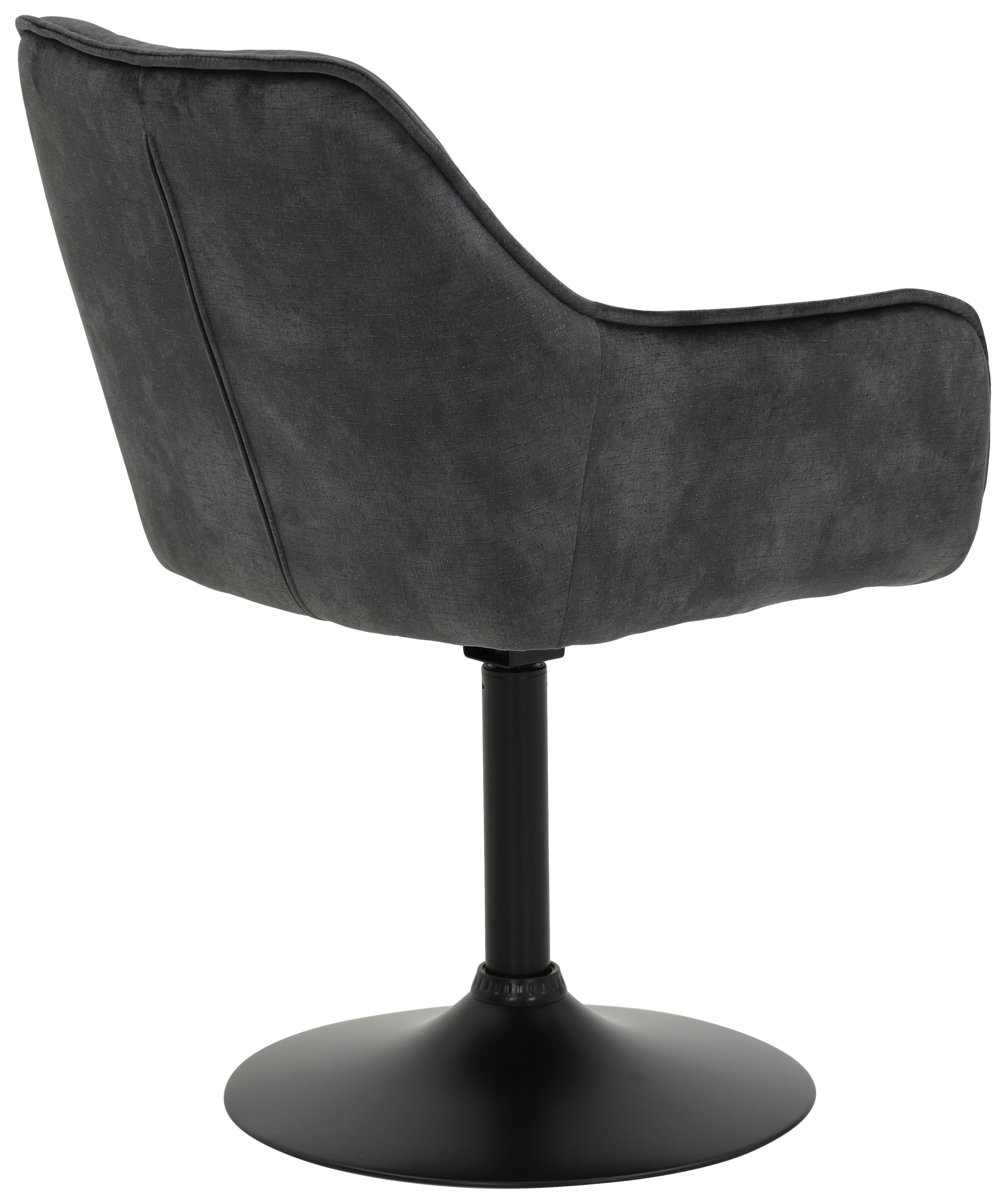 MID.YOU Armlehnstuhl Birte S Anthrazit Gepolstert Drehbar 2er-Set