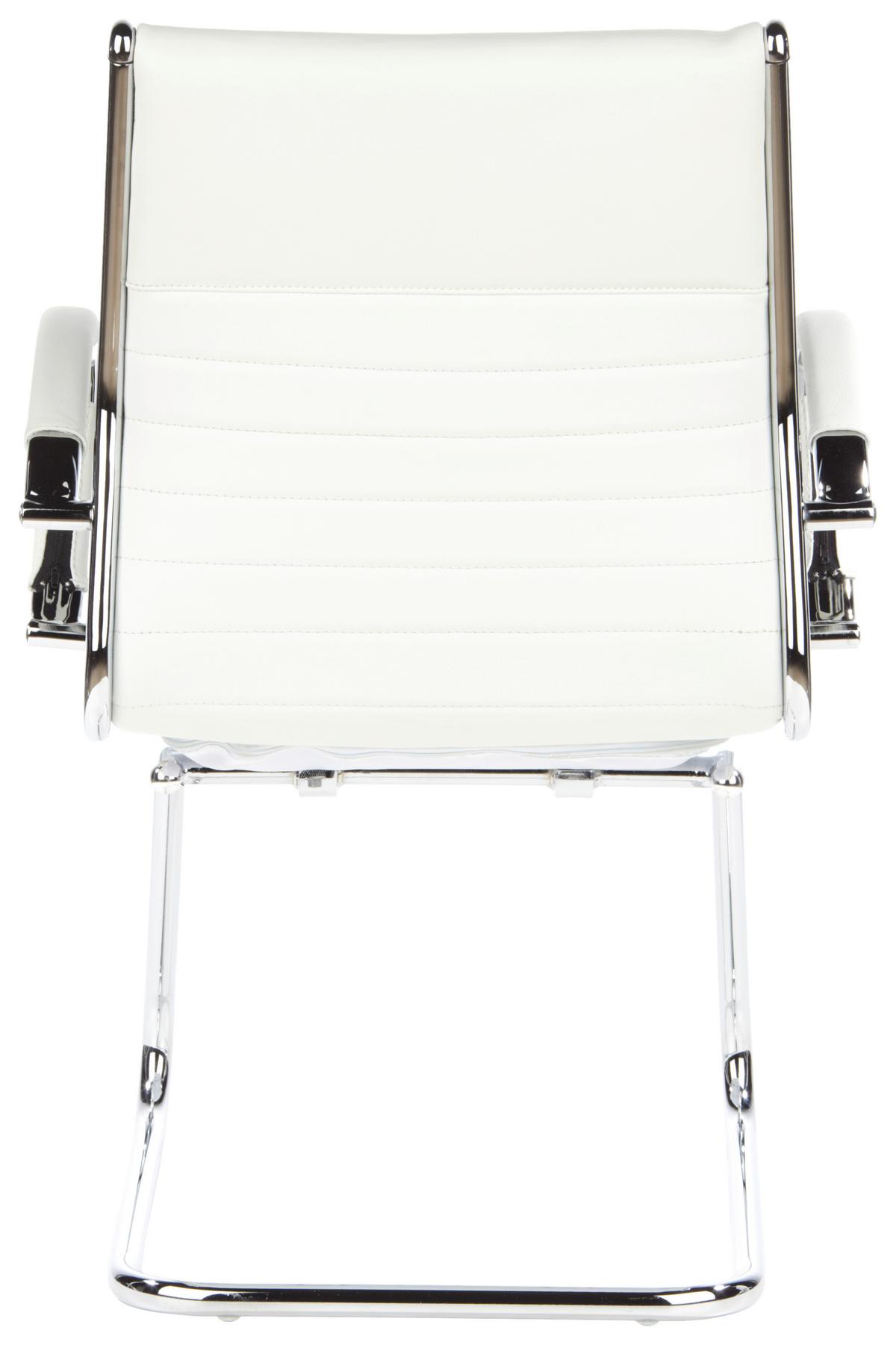 Besucherstuhl Parma V Cremefarben - Chromfarben/Creme, MODERN, Leder/Textil (62/94/46cm) - MID.YOU