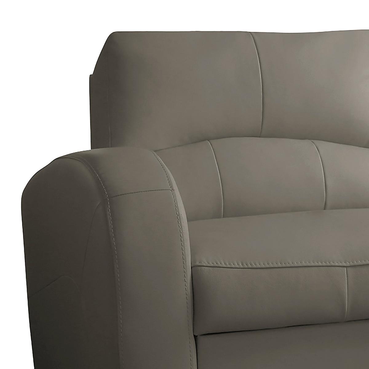 Ecksofa Tilo Schlammfarben S: 227 cm - Schlammfarben/Schwarz, Design, Leder/Textil (227/168cm) - Livetastic