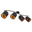 Strahler Josue 4-flammig L: 79,5 Cm - Goldfarben/Schwarz, ROMANTIK / LANDHAUS, Kunststoff/Metall (79,5/18,2cm) - James Wood