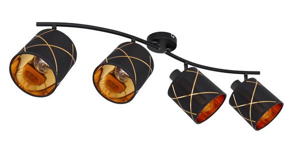 Strahler Josue 4-flammig L: 79,5 Cm - Goldfarben/Schwarz, ROMANTIK / LANDHAUS, Kunststoff/Metall (79,5/18,2cm) - James Wood