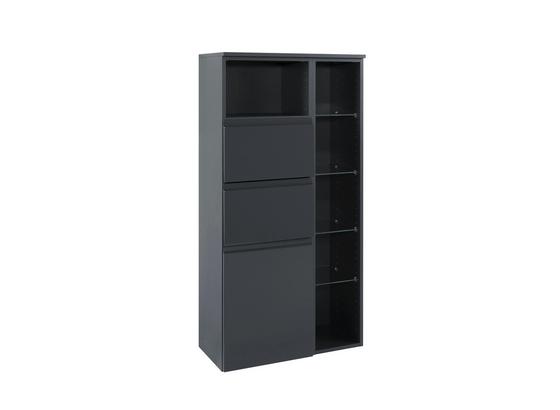 Midischrank mit Soft-Close Cardiff B: 65cm, Graphit - Graphitfarben/Grau, Design, Holzwerkstoff (65/130/35cm) - Xora Midischrank mit Soft-Close Cardiff B: 65cm, Graphit - Graphitfarben/Grau, Design, Holzwerkstoff (65/130/35cm) - Xora