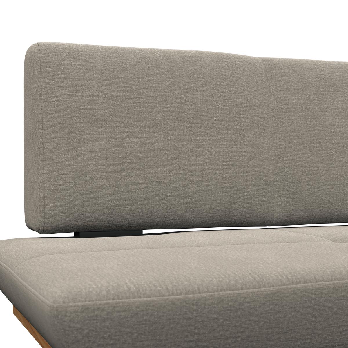 Sitzbank Tristan Webstoff beige, B:170cm - Beige/Schwarz, MODERN, Holz/Textil (170/48/90cm) - James Wood