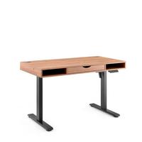 Schreibtisch Worktime Style Schwarz/Eichefarben L: 120cm - Eichefarben/Schwarz, MODERN, Holz/Metall (120/60/72-110cm) - MID.YOU