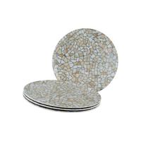 Pizzateller Siena Porzellan, Weiß/Beige, 4 Stück - Beige/Weiß, Basics, Keramik - Creatable