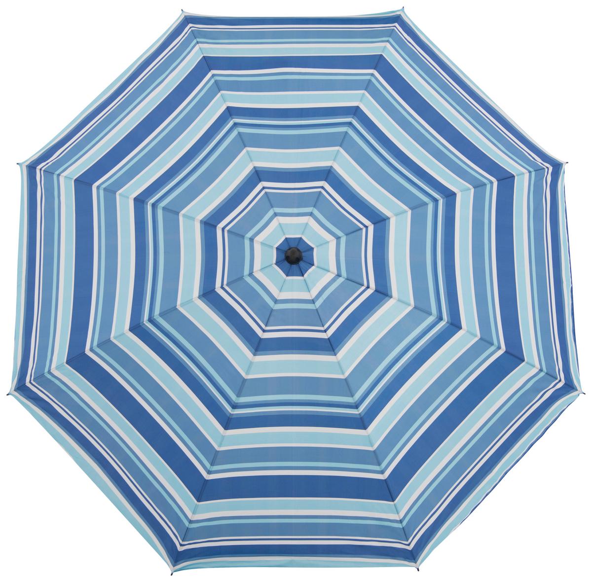 Sonnenschirm Gartenschirm Como Blau - Graublau/Anthrazit, Basics, Textil/Metall (165/203cm)