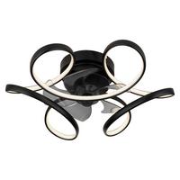 Deckenventilator 03638 - Transparent/Opal, Design, Kunststoff/Metall (56/21cm) - Globo