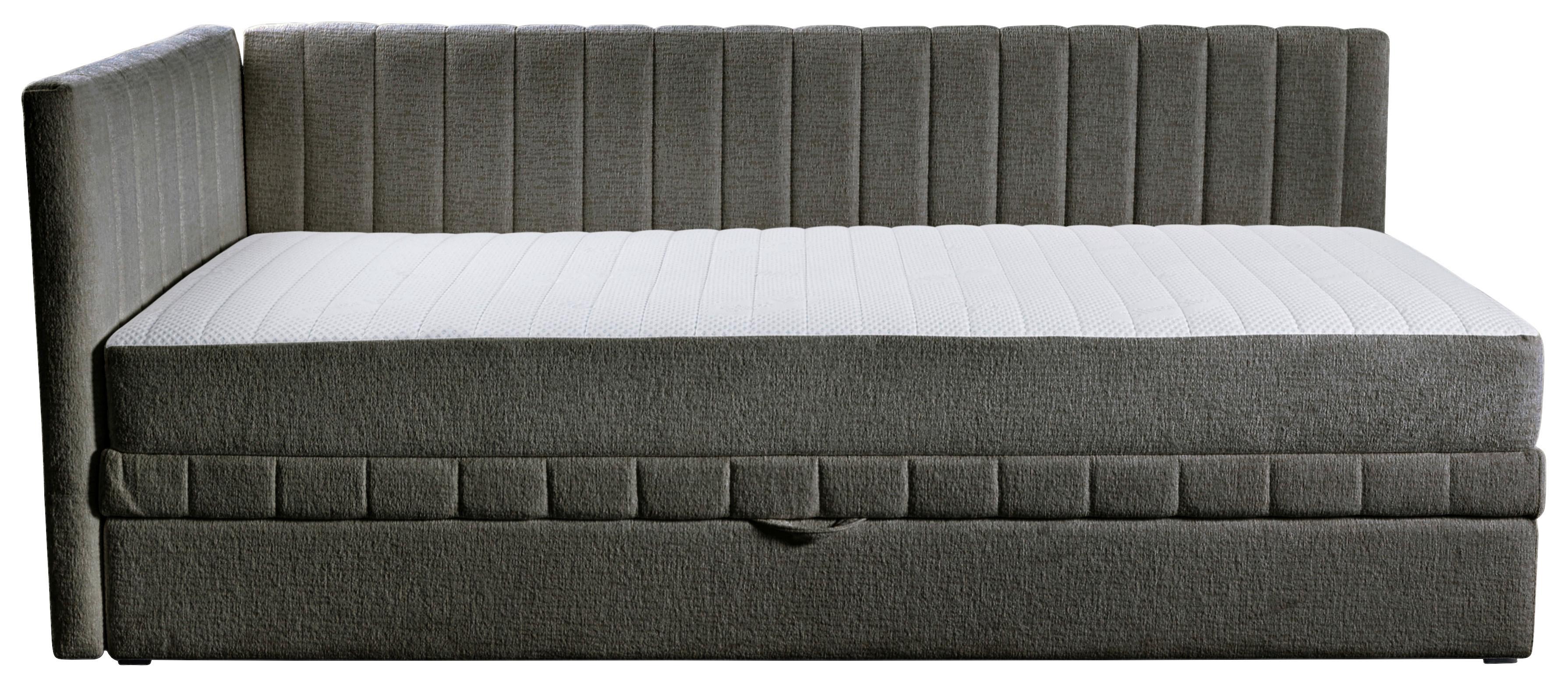Schlafsofa Roma, Grau B: 212 Cm - Schwarz/Grau, Design, Holz/Holzwerkstoff (212/83/99cm) - MID.YOU