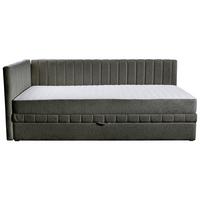 Schlafsofa Roma, Grau B: 212 Cm - Schwarz/Grau, Design, Holz/Holzwerkstoff (212/83/99cm) - MID.YOU