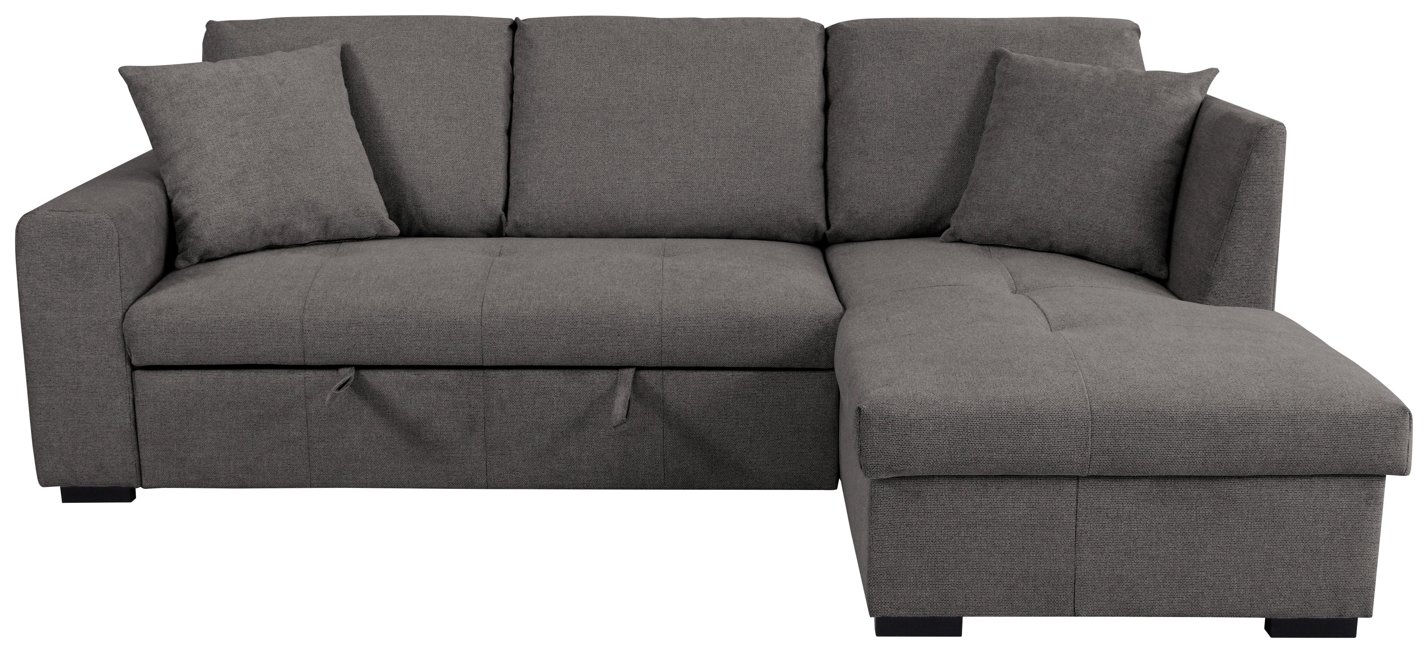 Ecksofa Lukas Dunkelgrau S: 239x158 cm