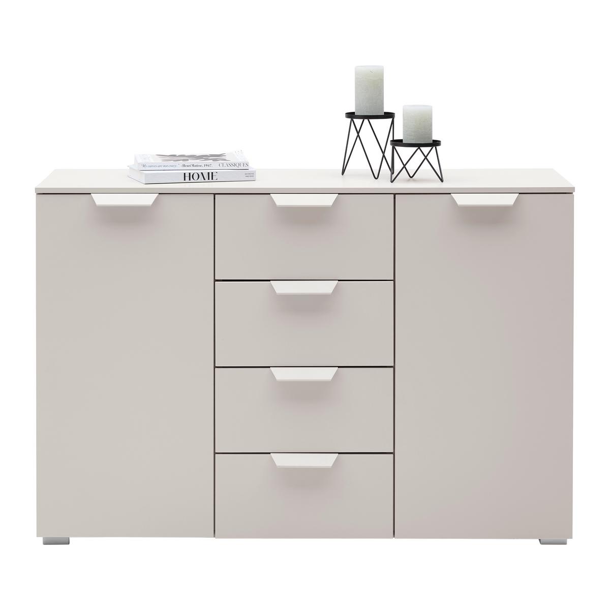Komoda BRIONA dekor šampanská - šampanská, Konventionell, kov/kompozitné drevo (120/80/42cm) - Premium Living