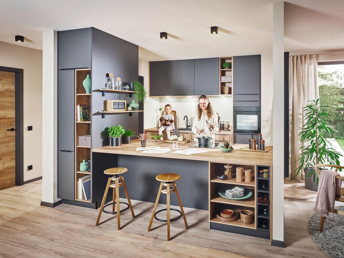 Einbauküchen Pn 210 Frei Planbar Modernes Design - Holzwerkstoff - Pino