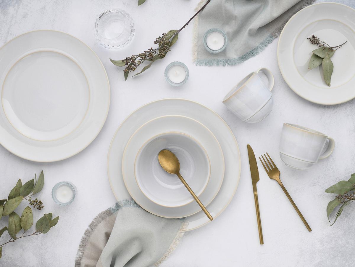 Kombinovaný servis Antique,16 dielny pre 4 osoby - biela, Basics, keramika - Creatable